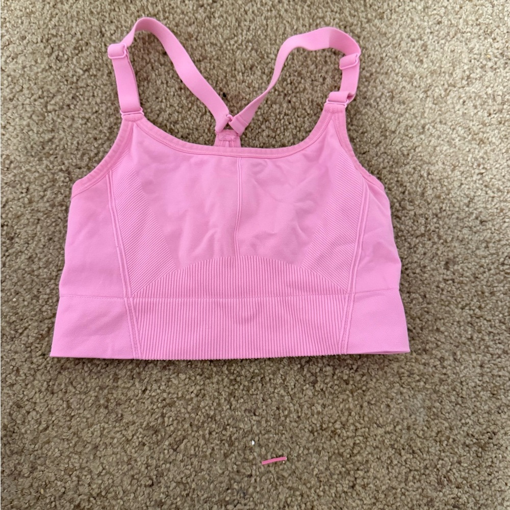 Pink and Green Sports Bra